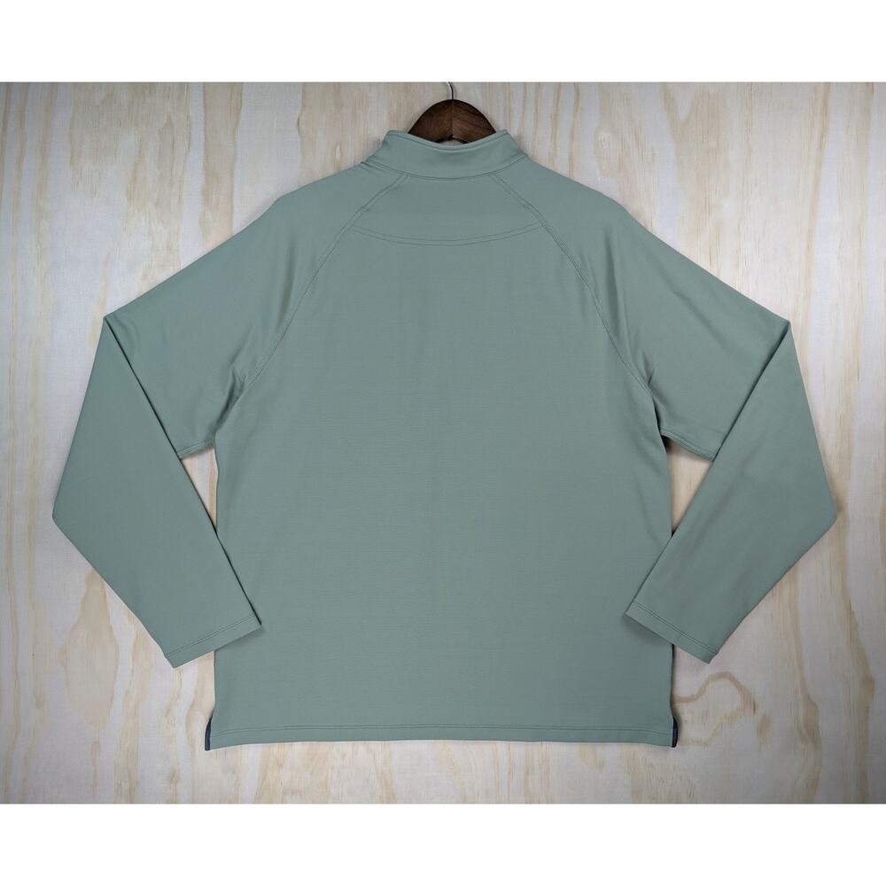Rhone Men's Large 1/4 Zip Pullover Sage Green Nylon Stretch Performance - Picture 6 of 9